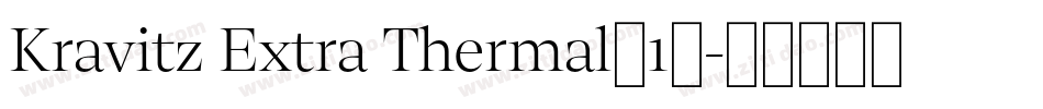 Kravitz Extra Thermal(1)字体转换